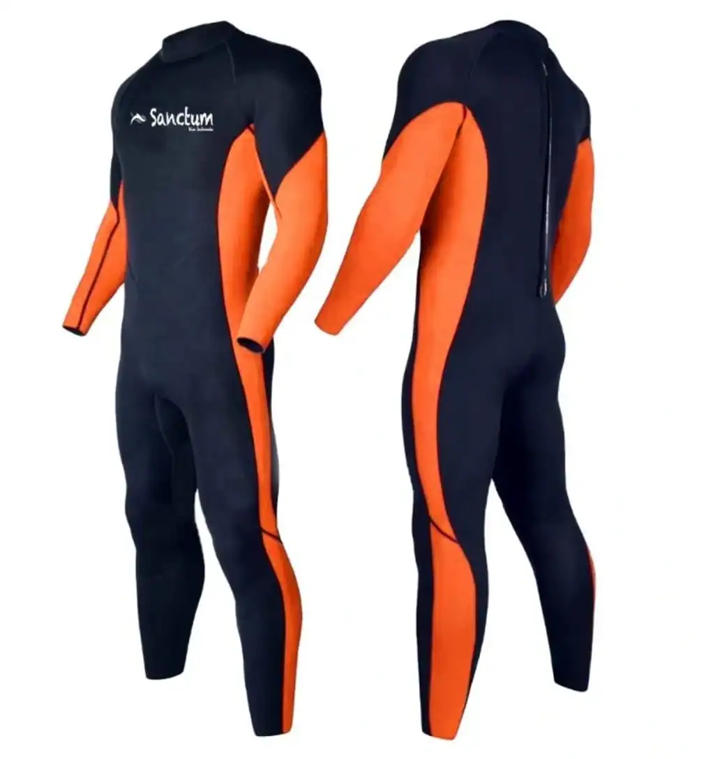 Diving wetsuit with Sanctum Dive Indonesia logo for Nusa Penida diving.